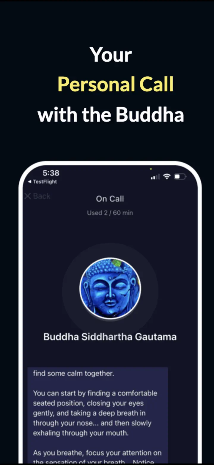 A screen from Buddha AI, built on Tribed.