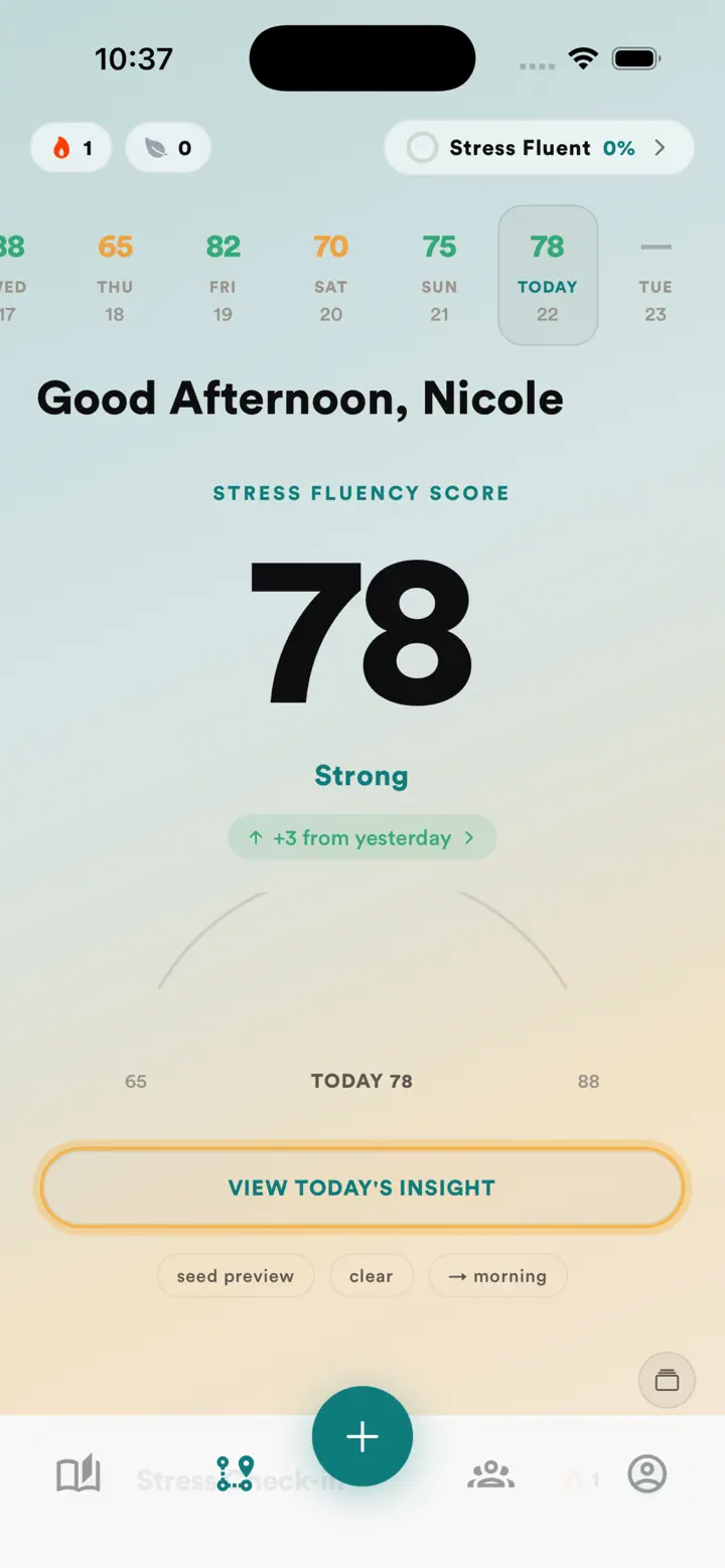 A screen from Return Daily, built on Tribed.